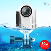 PULUZ - Carcasa protectora impermeable subacuática de 30 m para Insta360 GO 2, con adaptador de base y tornillo, para Insta360 GO 2